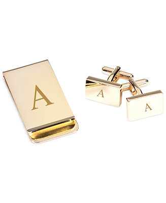 Gold Plated Cufflinks and Money Clip Set | Macys (US)