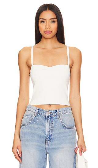 Jade Knit Bustier in Ivory | Revolve Clothing (Global)