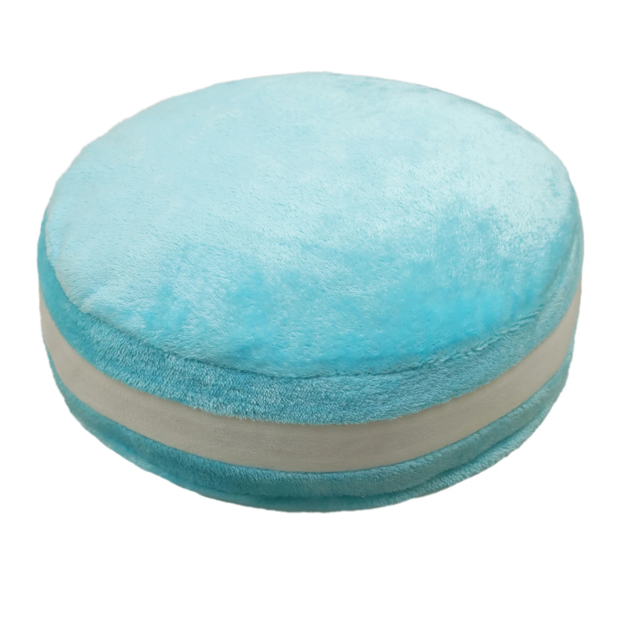 Mainstays Plush Macaron Shaped Throw Pillow, 12" Round, Teal - Walmart.com | Walmart (US)