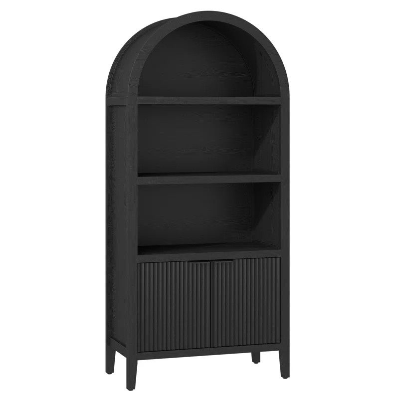 71" Arched Storage Bookcase, Display Cabinet | Wayfair North America