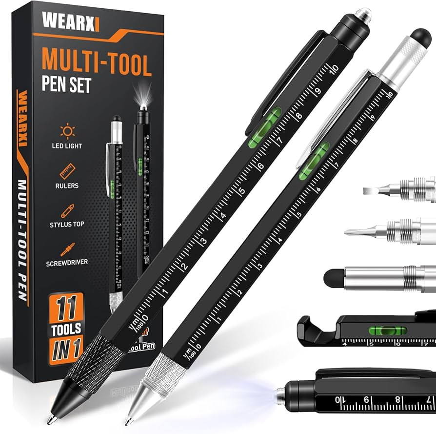 WEARXI Stocking Stuffers for Men, 11 in 1 Multitool Pen Gifts for Men, Mens Stocking Stuffers for... | Amazon (US)