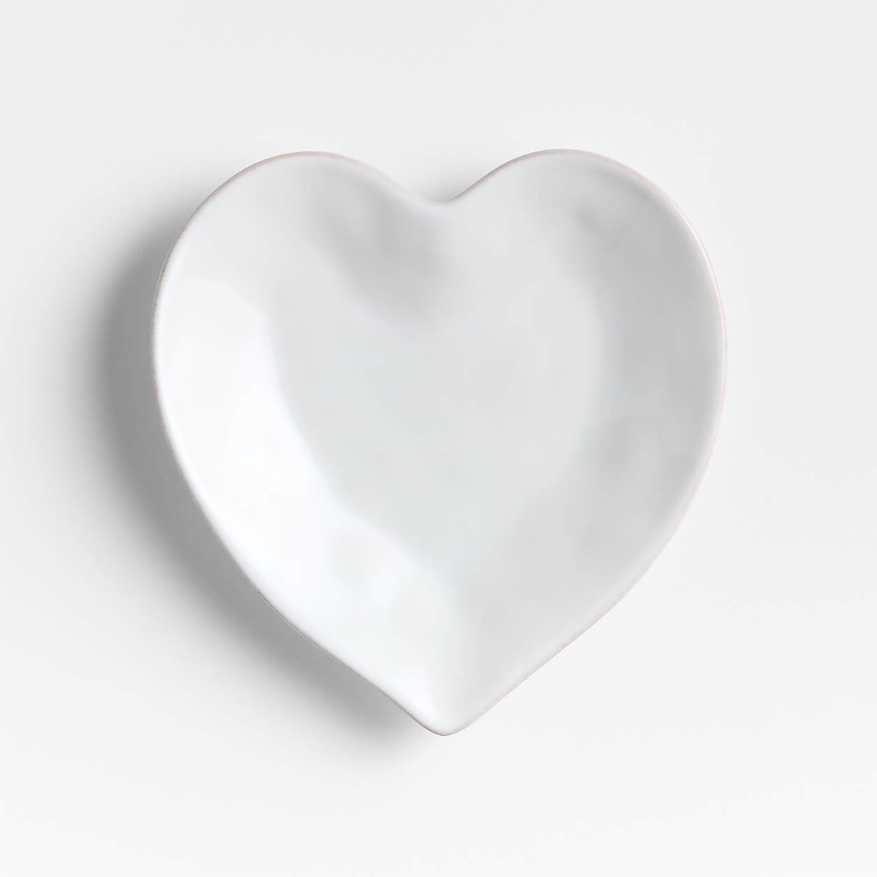 Marin White Stoneware 11" Heart Salad Plate + Reviews | Crate & Barrel | Crate & Barrel