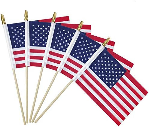 YADOO 50 Packs of Small American Flags on Stick 4x6 Inch/Mini American Flags Stick/Small US Flag/... | Amazon (US)