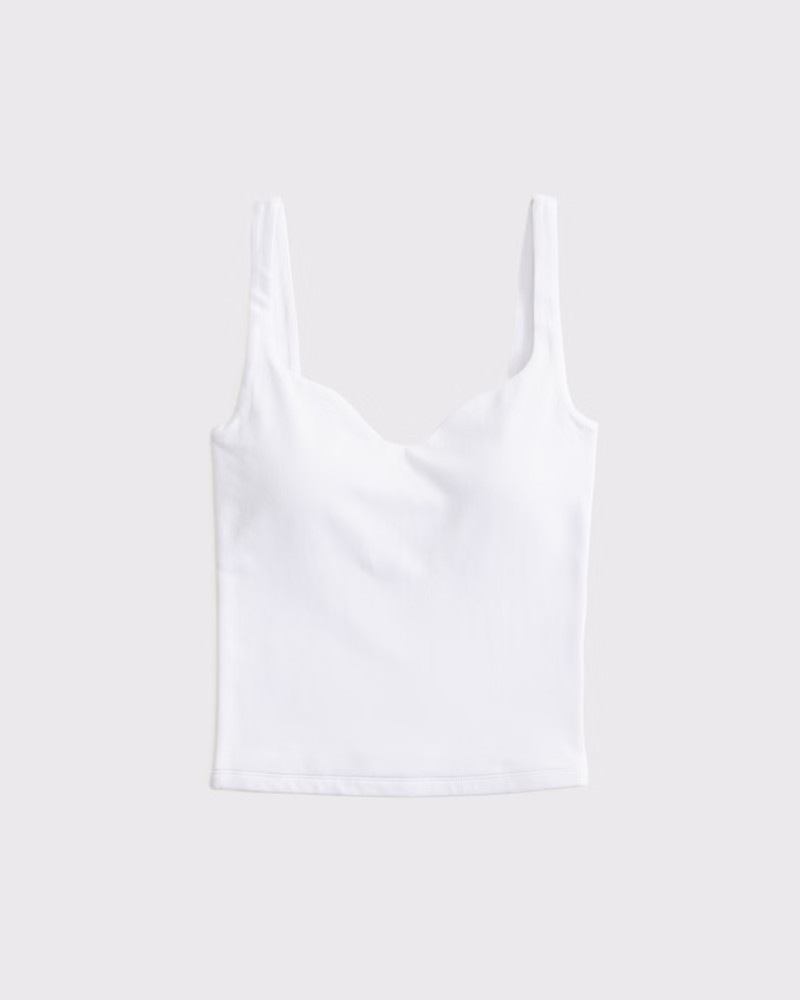 Abercrombie & Fitch Women's Bra-Free Seamless Sweetheart Tank in White - Size XXS | Abercrombie & Fitch (US)