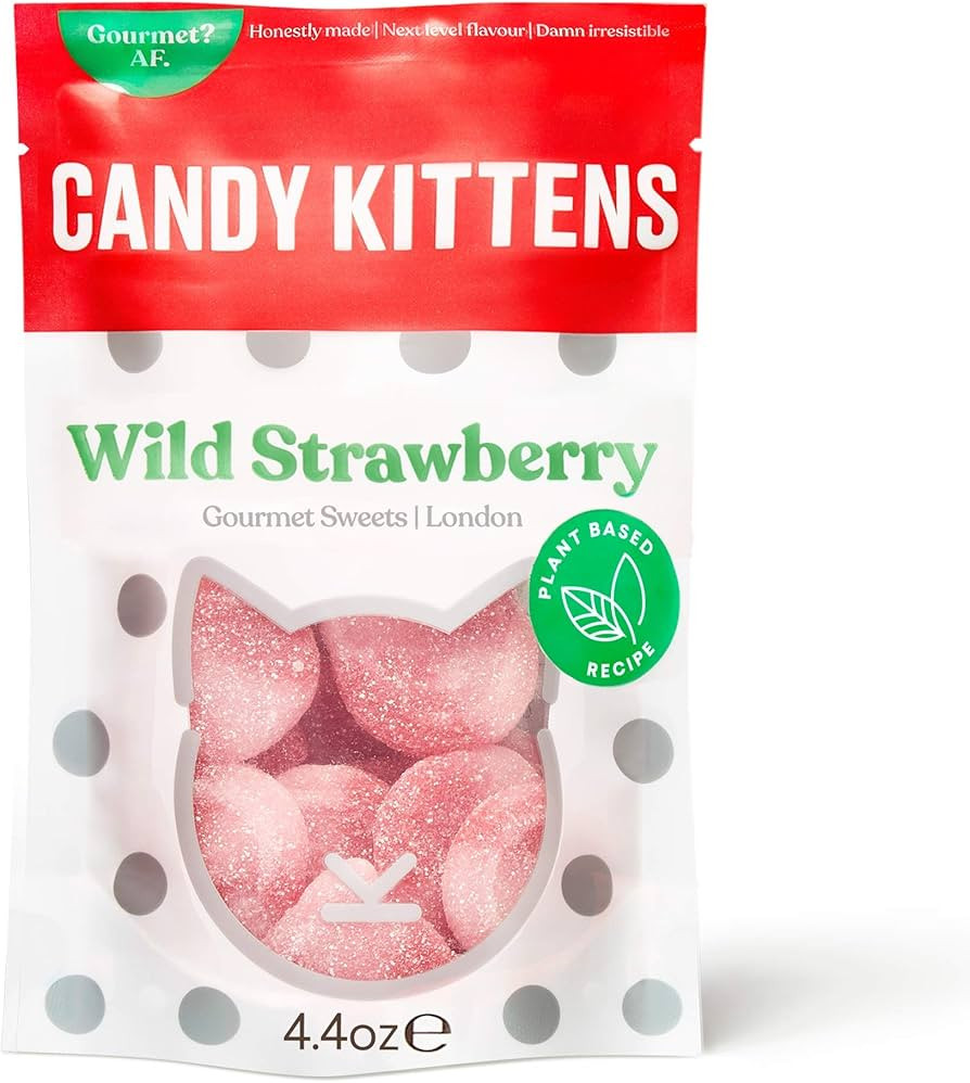 Candy Kittens Wild Strawberry Plant-Based Candy - Palm Oil Free, No Artificial Colors or Sweetene... | Amazon (US)