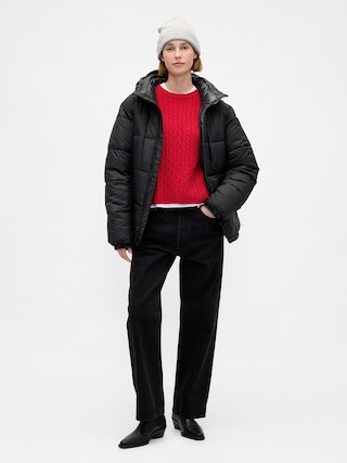 CashSoft Cable-Knit Crewneck Sweater | Gap (US)