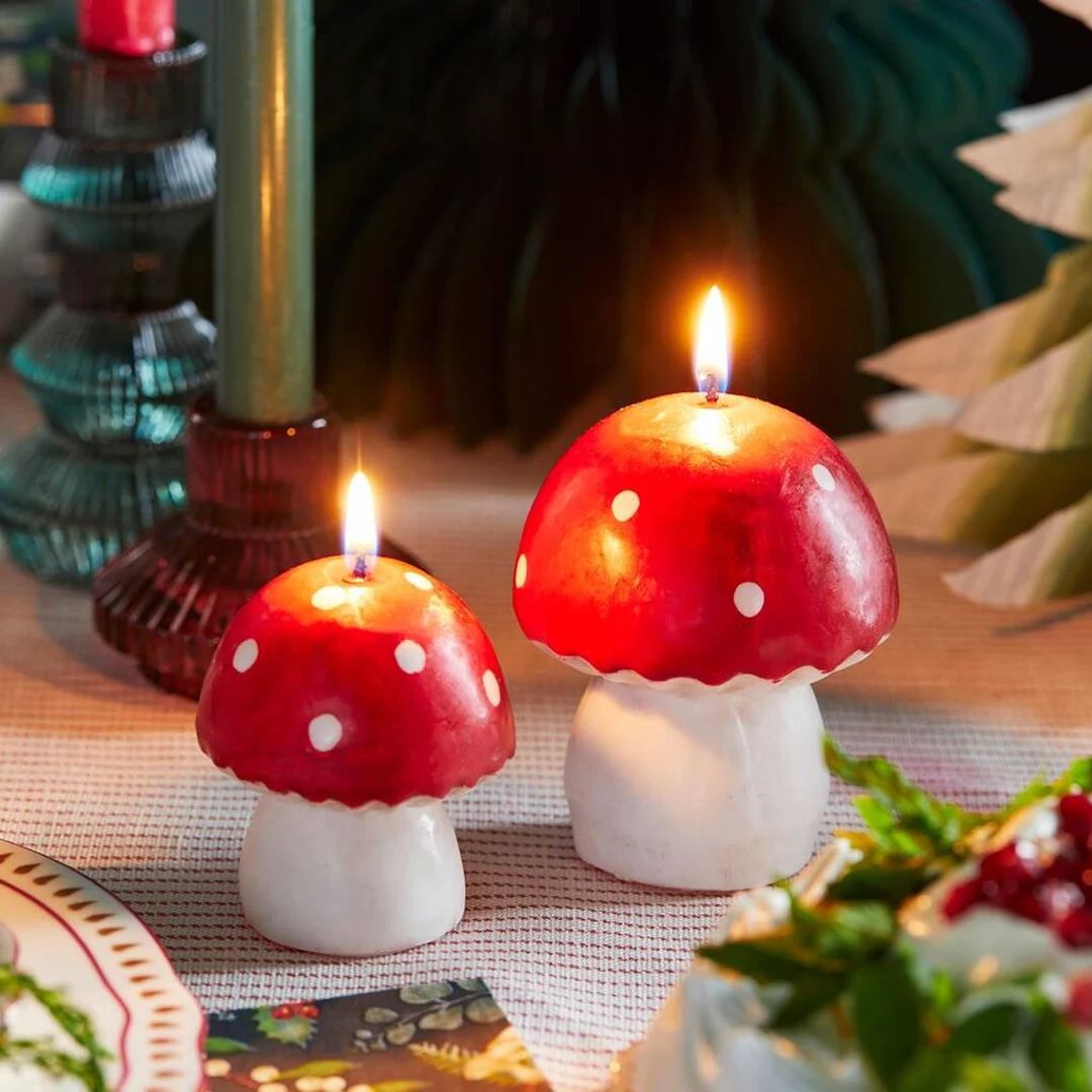 Mushroom Shaped Candles - Christmas decor- Mushroom decor- forager- toadstool- | Etsy (UK)