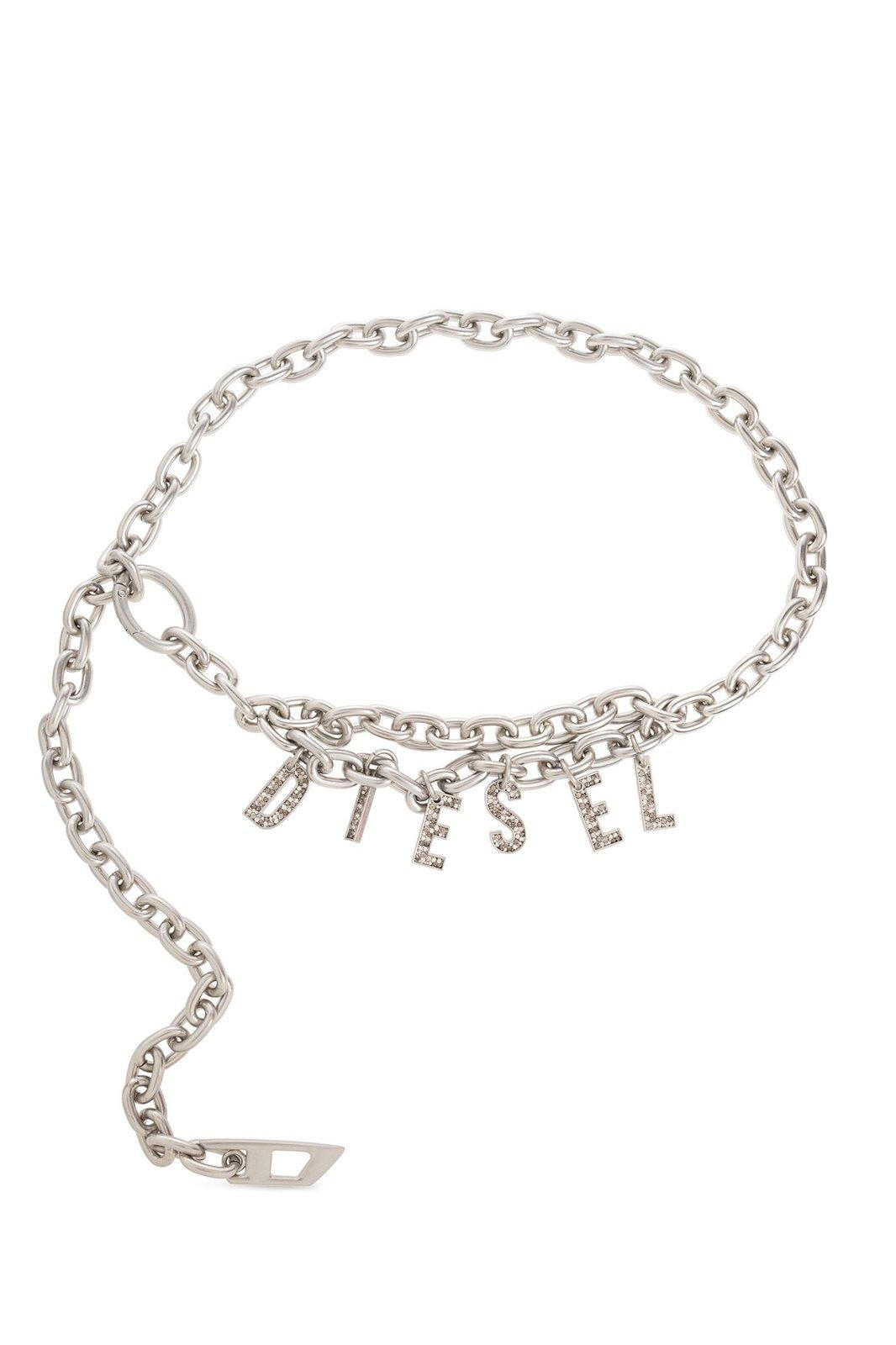 Diesel Logo-charm Chain-linked Embellished Belt | Italist.com US
