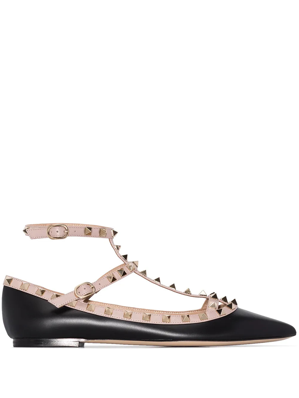 Valentino Garavani Rockstud Flat Pumps - Farfetch | Farfetch (CA)