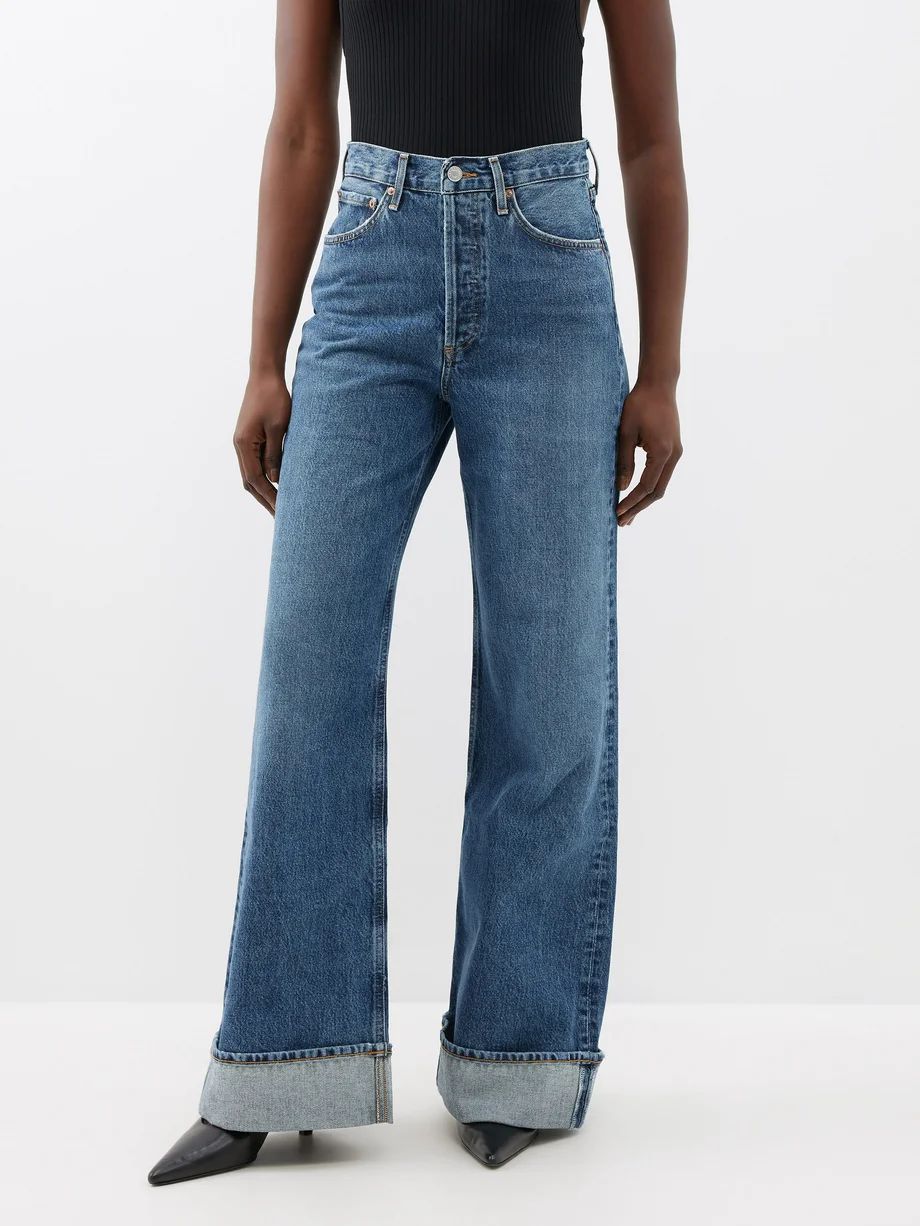 Dame cuffed organic-cotton wide-leg jeans | Agolde | Matches (US)
