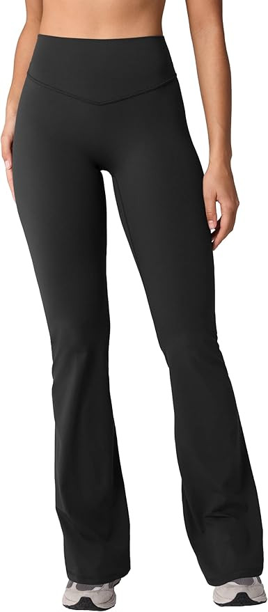 Hugcurve No Front Seam High Waisted Flare Leggings for Women Bootcut Yoga Pants Buttery Soft - 29... | Amazon (US)
