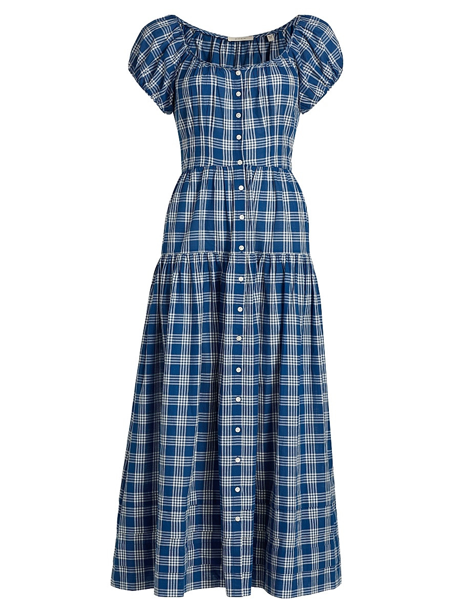 Women's Valenne Plaid Button-Front Midi-Dress - Dorset Plaid - Size XXS | Saks Fifth Avenue
