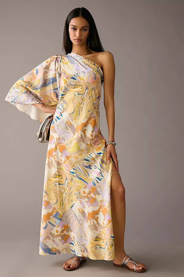 Mandira Wirk One-Shoulder Printed Dress | Anthropologie (US)