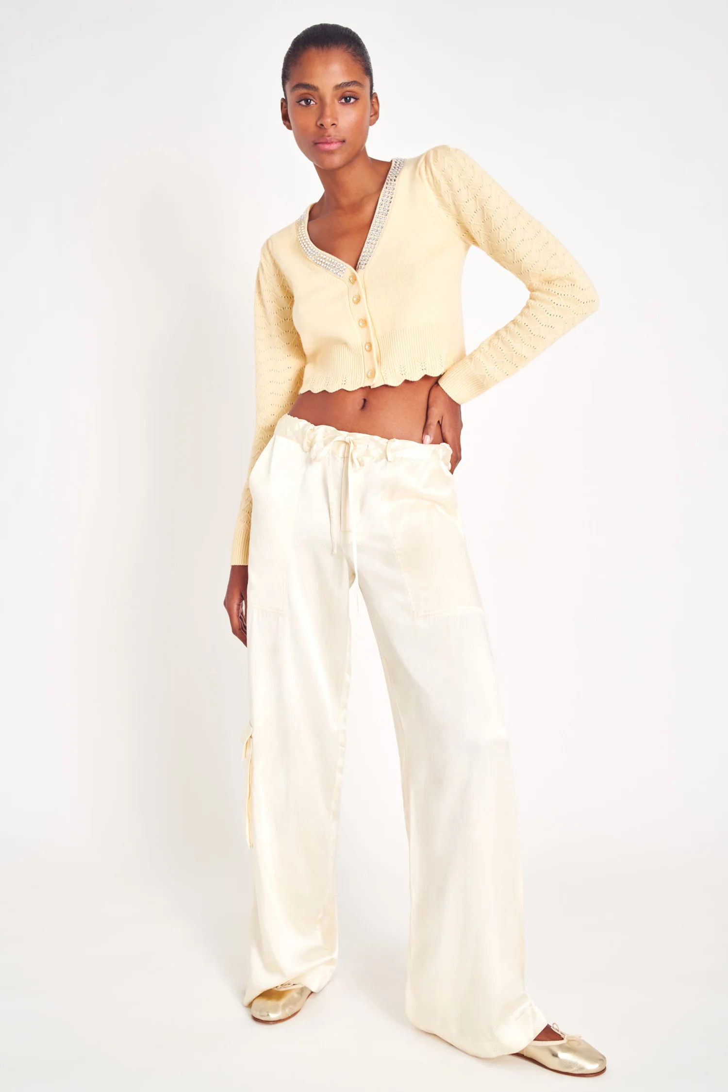 Cedric Silk Cargo Pant | LOVESHACKFANCY