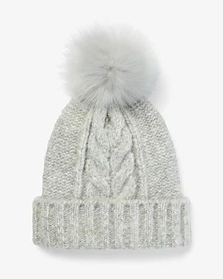 Cable Knit Pom Beanie | Express