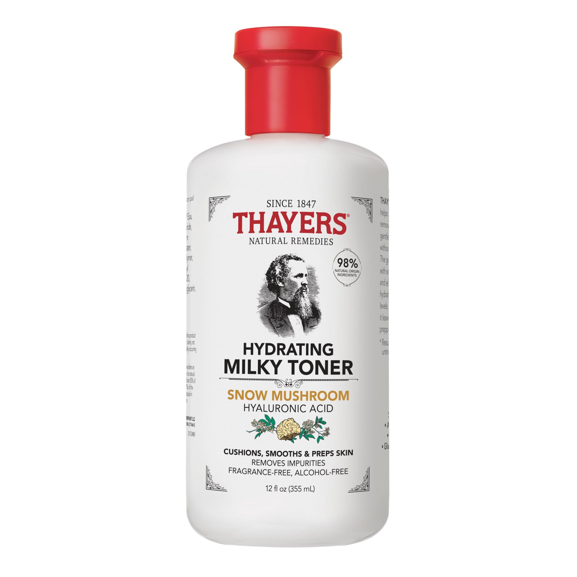THAYERS Milky Face Toner Skin Care with Snow Mushroom and Hyaluronic Acid, Natural Gentle Facial ... | Amazon (CA)
