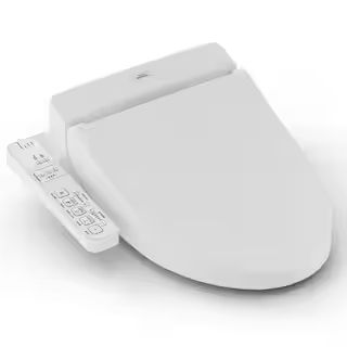TOTO C100 Washlet Electric Heated Bidet Toilet Seat for Round Toilet in Cotton White SW2033R#01 -... | The Home Depot