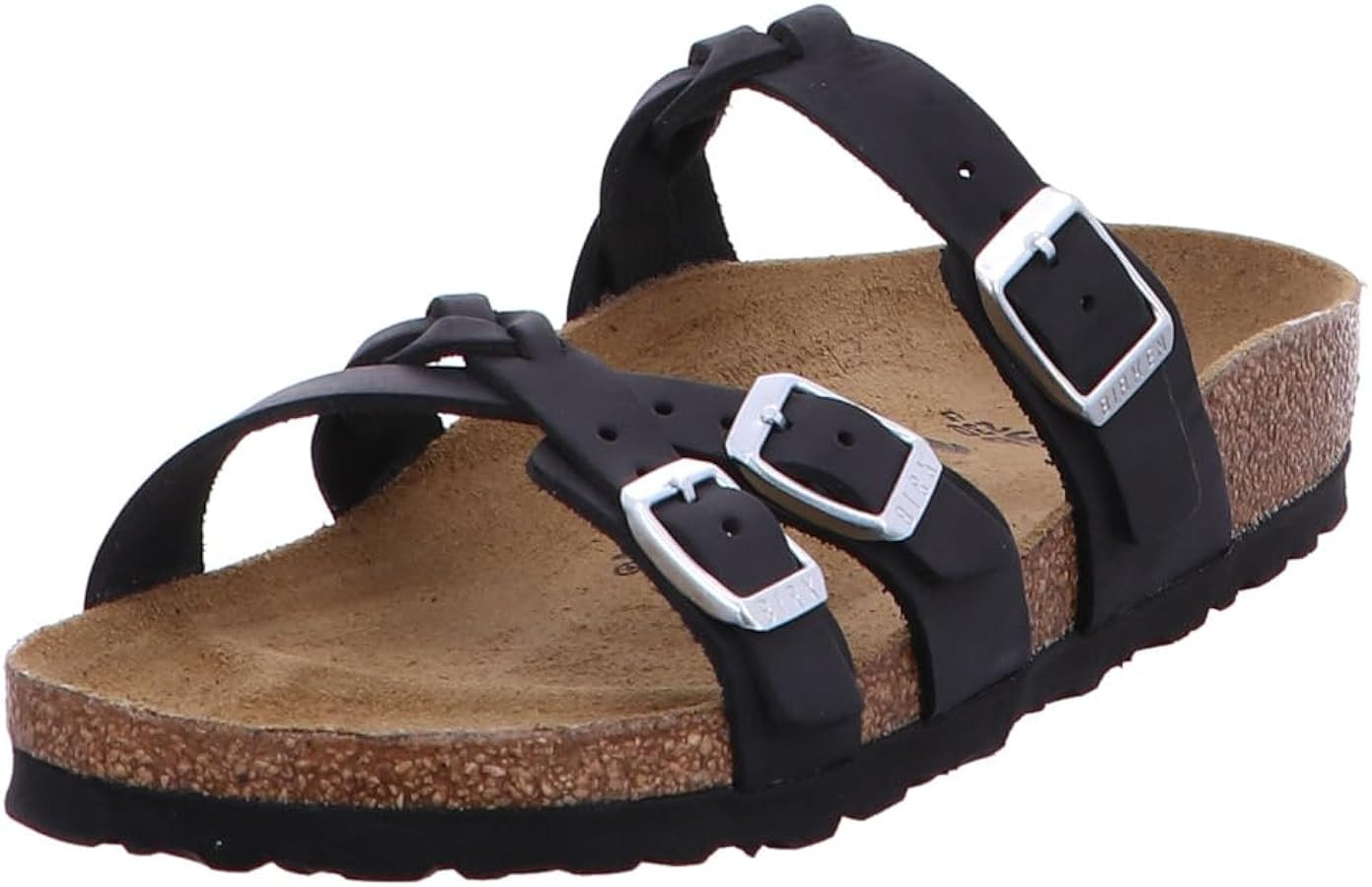 BIRKENSTOCK Franca Braided Oiled Leat Black | Amazon (US)