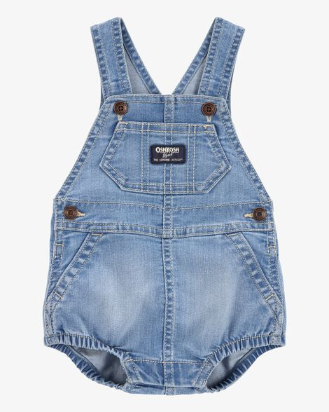 Baby Neutral Denim Bubble Romper - Blue | Carter's Inc