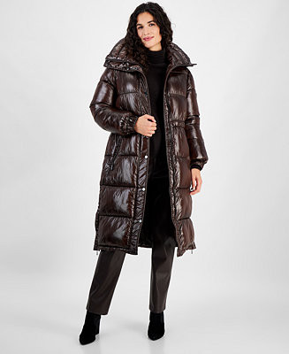 MICHAEL Michael Kors Women's Shine Hooded Anorak Puffer Coat - Macy's | Macy's