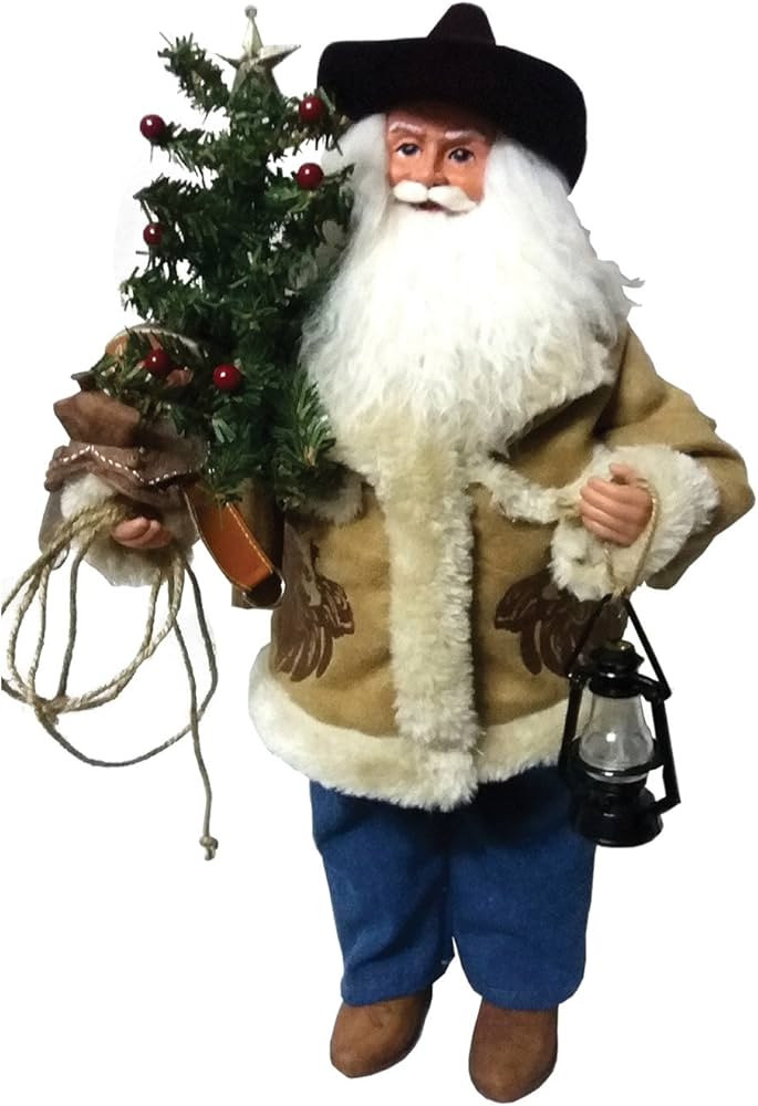 Santa's Workshop 6795 Cowboy Santa Figurine, 18", Multicolored | Amazon (US)