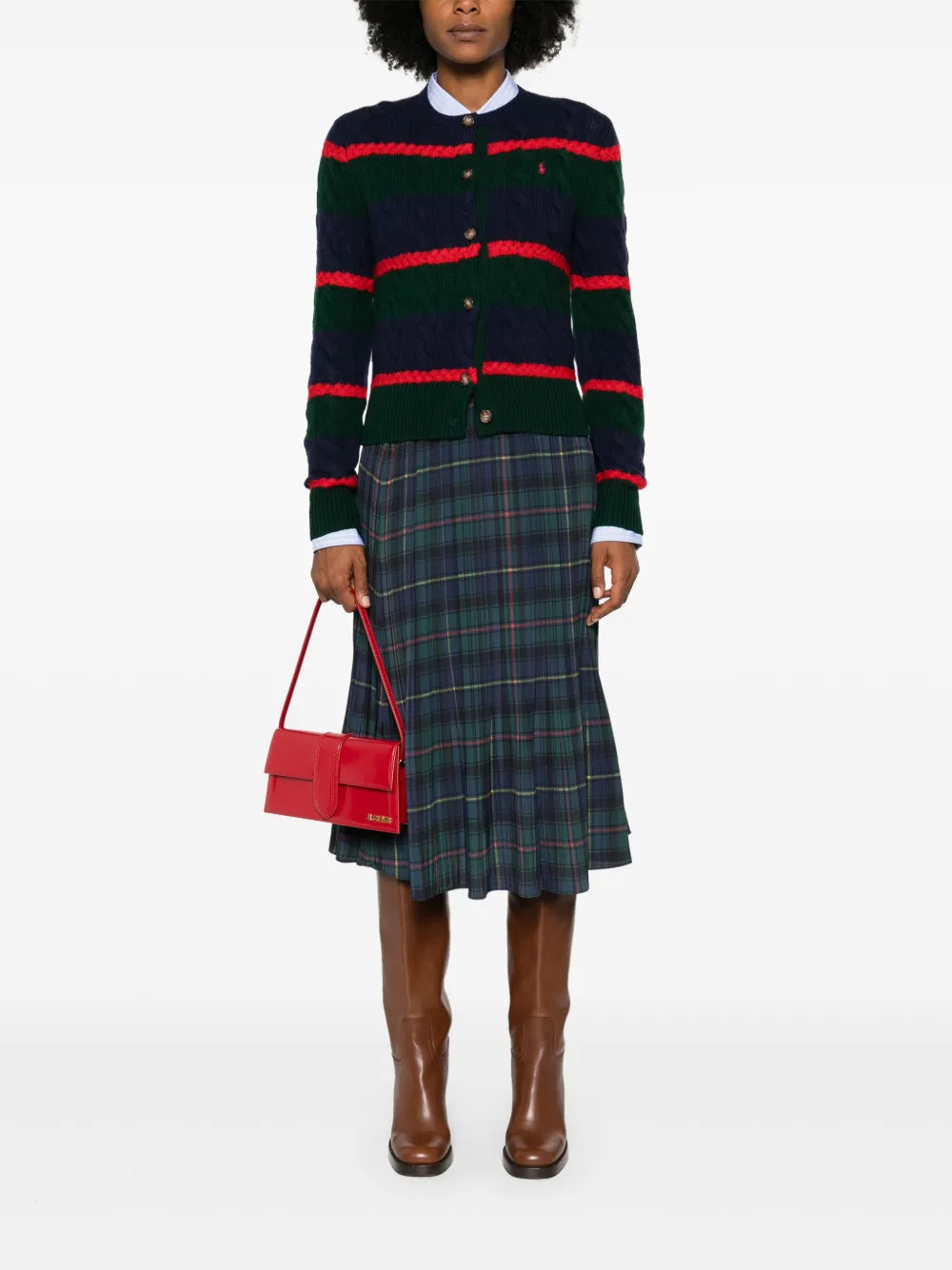 plaid midi skirt | Farfetch Global