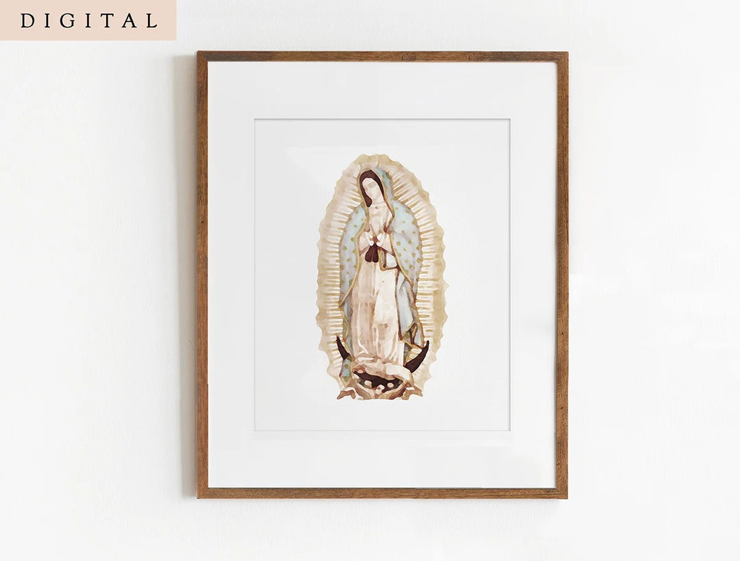 Our Lady of Guadalupe watercolor Catholic Artwork, print, wall art, religious art | Etsy (US)