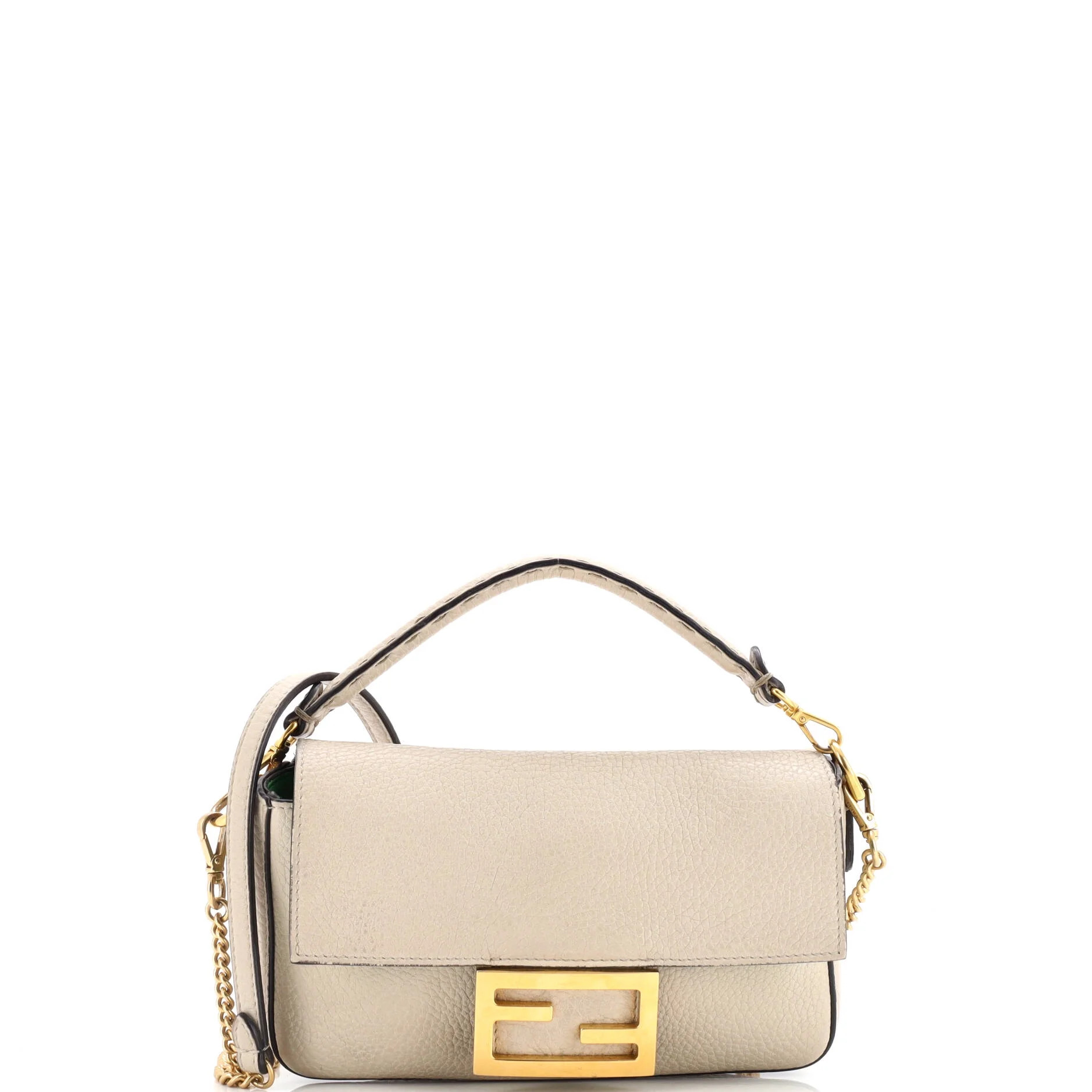 Pre-Owned Fendi Baguette NM Bag Leather Mini By Rebag | Walmart (US)