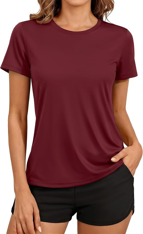 TACVASEN Women's Short Sleeve Workout Shirts UPF 50+ Sun Protection Quick Dry Athletic Tops for R... | Amazon (US)