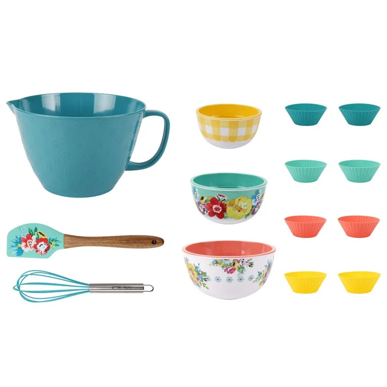 The Pioneer Woman Sweet Romance 14-Piece Melamine Batter Bowl Set | Walmart (US)