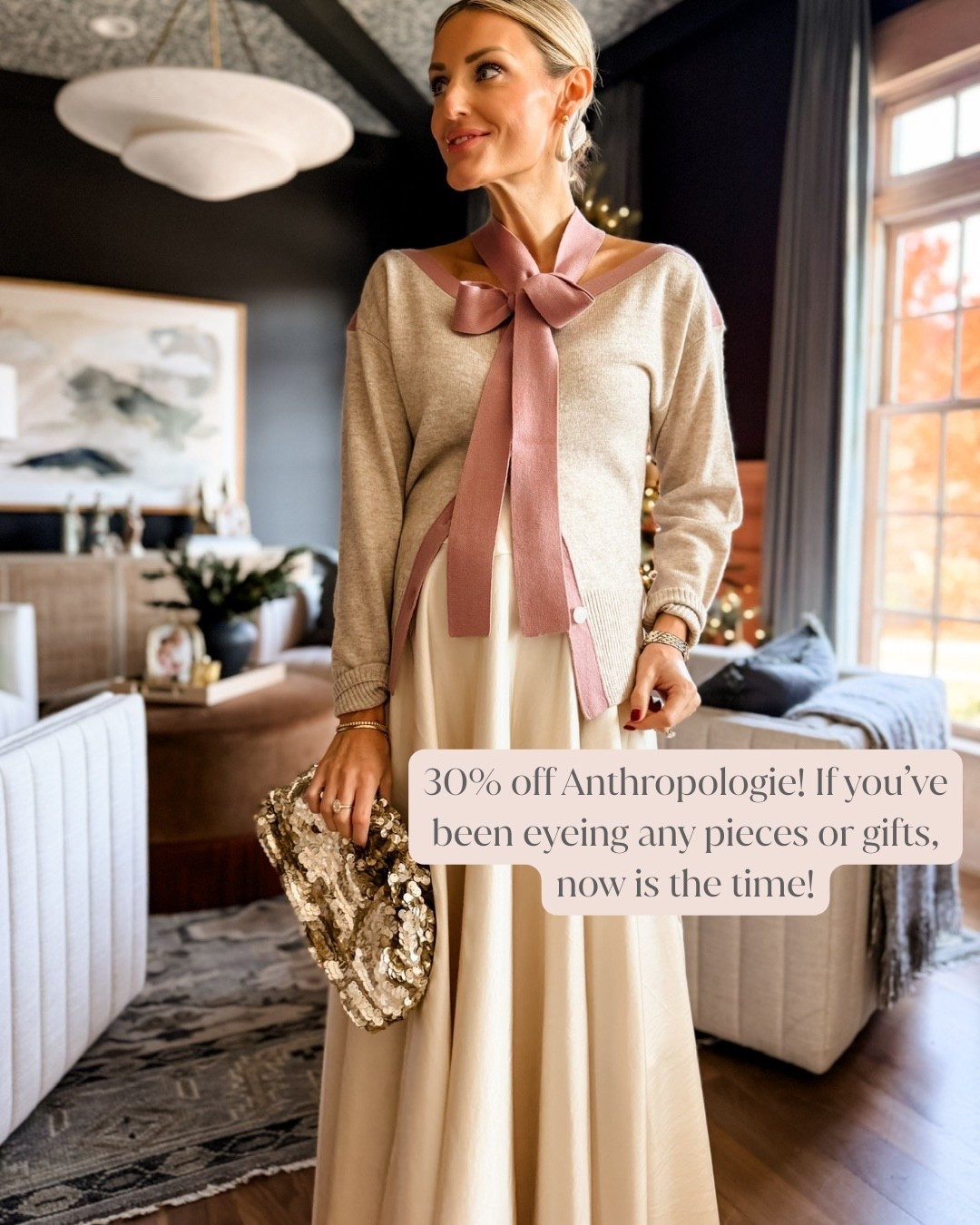 Love this pink scarf detail on this sweater! Such a fun pop of color! 

Life with loverly, holiday outfit, Black Friday sale 


#LTKGiftGuide #LTKHoliday #LTKCyberWeek