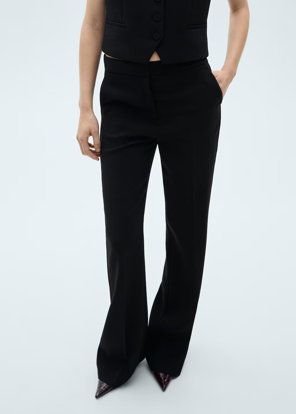 Wideleg suit trousers - Women | MANGO USA | Mango (US/MX/AU)