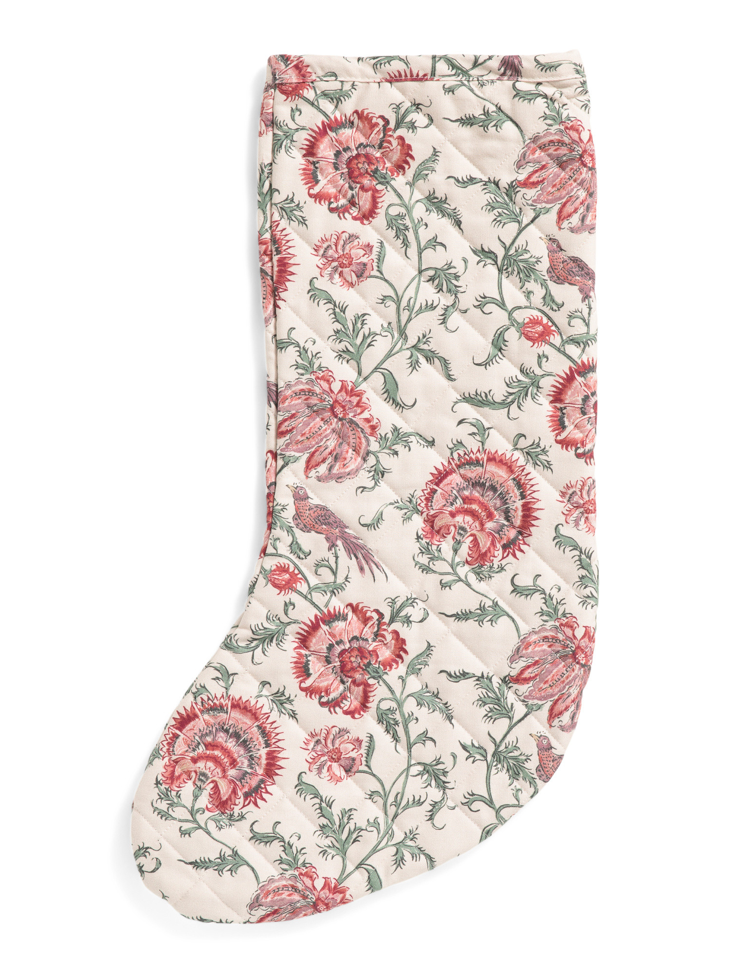 Vance Floral Block Print Stocking | TJ Maxx