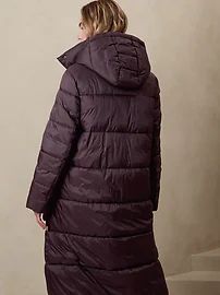 Long Hooded Puffer Jacket | Banana Republic Factory