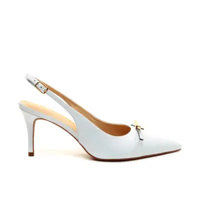 Slingback Couro Branco Salto Médio Cecconello 2658009-1 | Dafiti (BR)