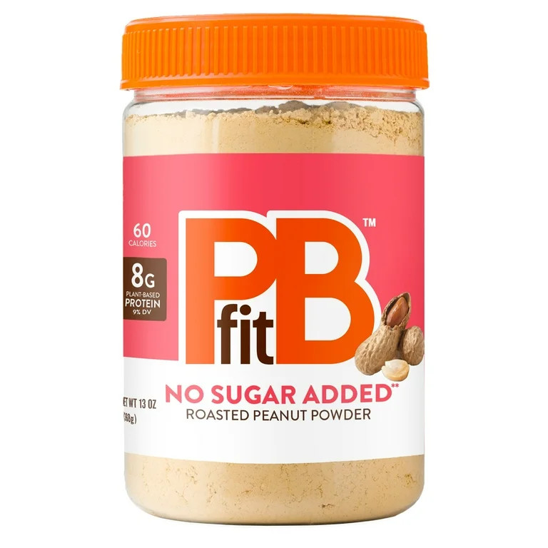 PBfit No Sugar Added Peanut Butter Powder, 8g Protein 9% DV, 13 oz | Walmart (US)