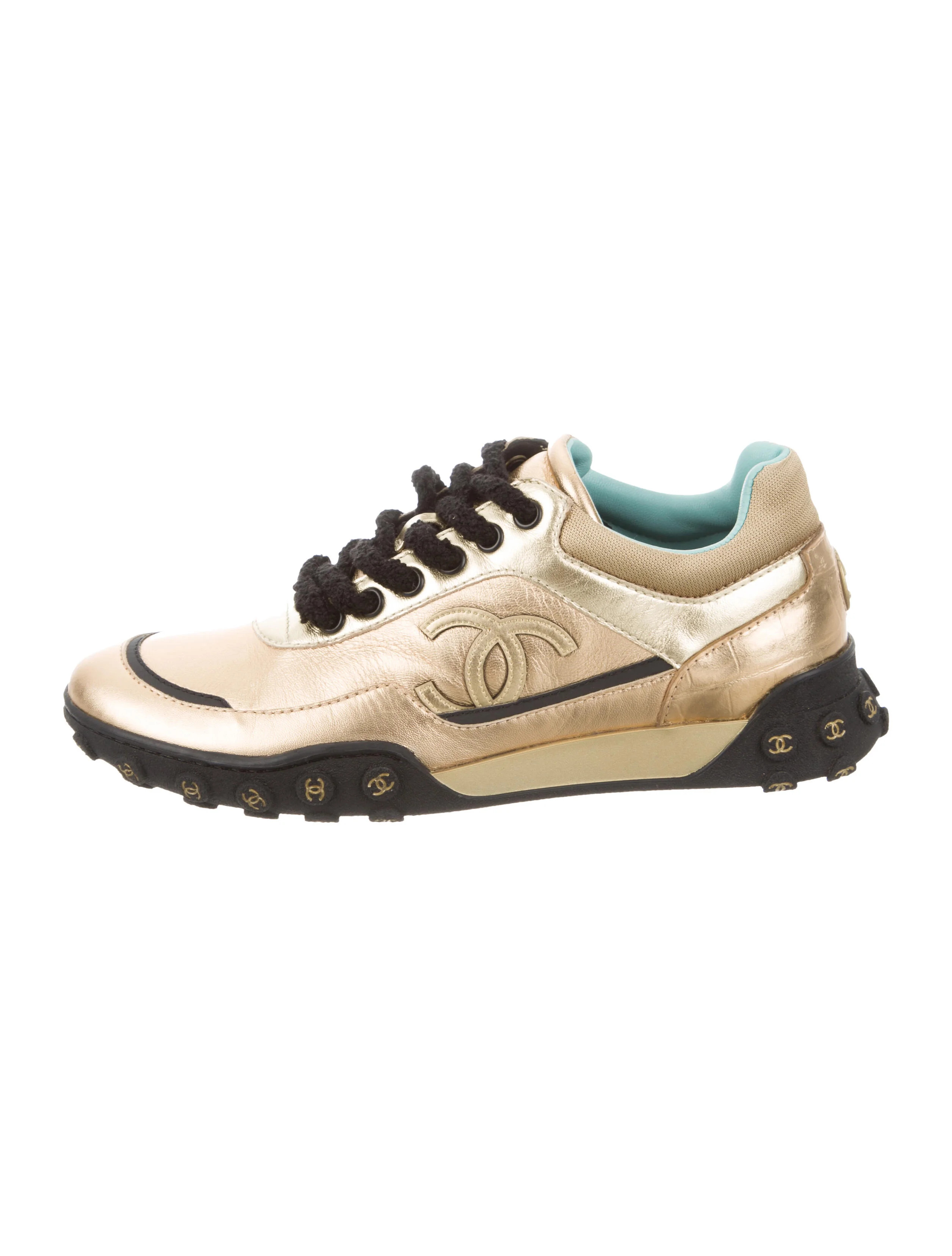 CC Metallic Low-Top Sneakers w/ Tags | The RealReal