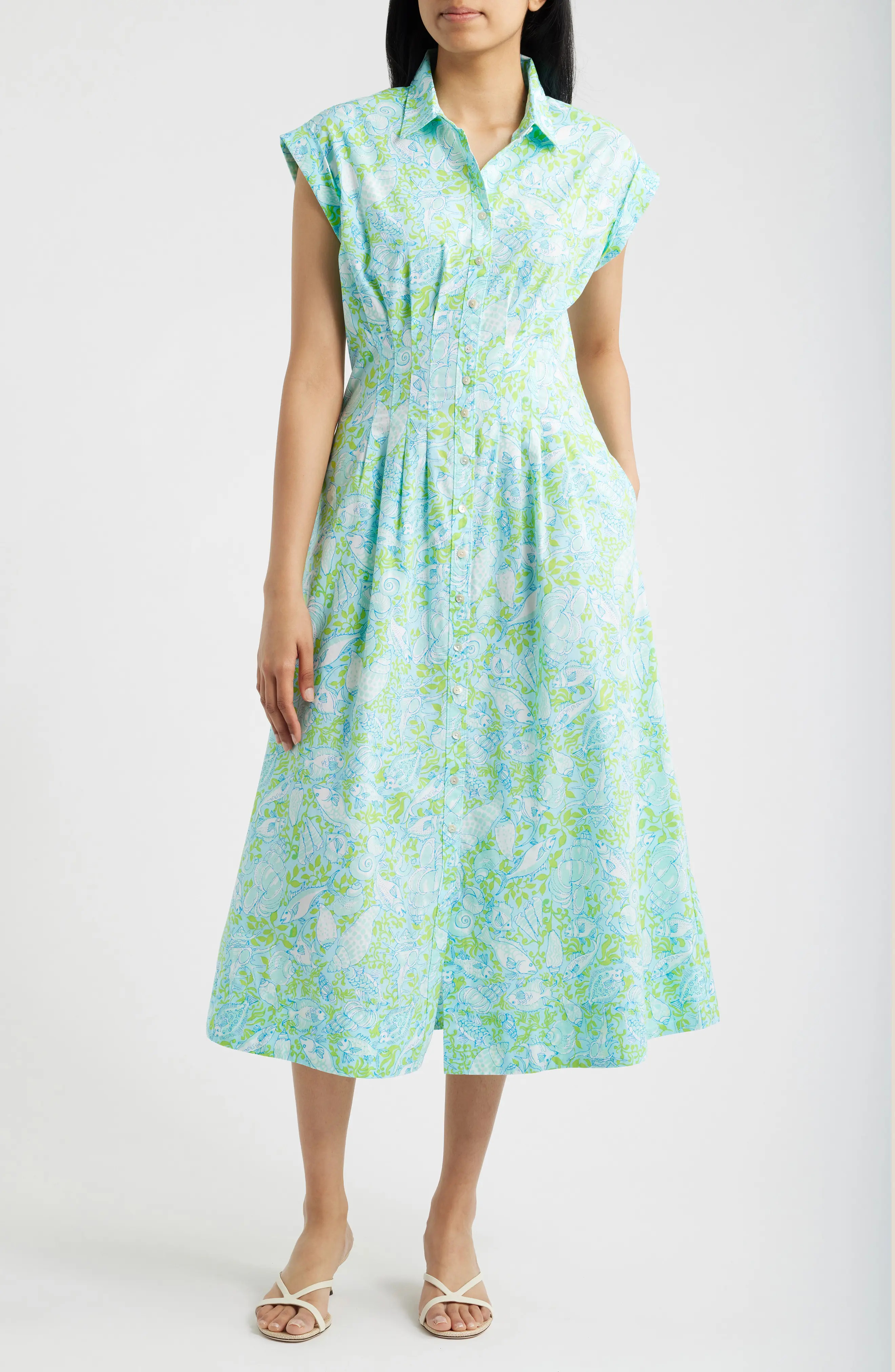 Lilly Pulitzer\u00ae Tonya Print Midi Shirtdress (Women) | Nordstrom | Nordstrom