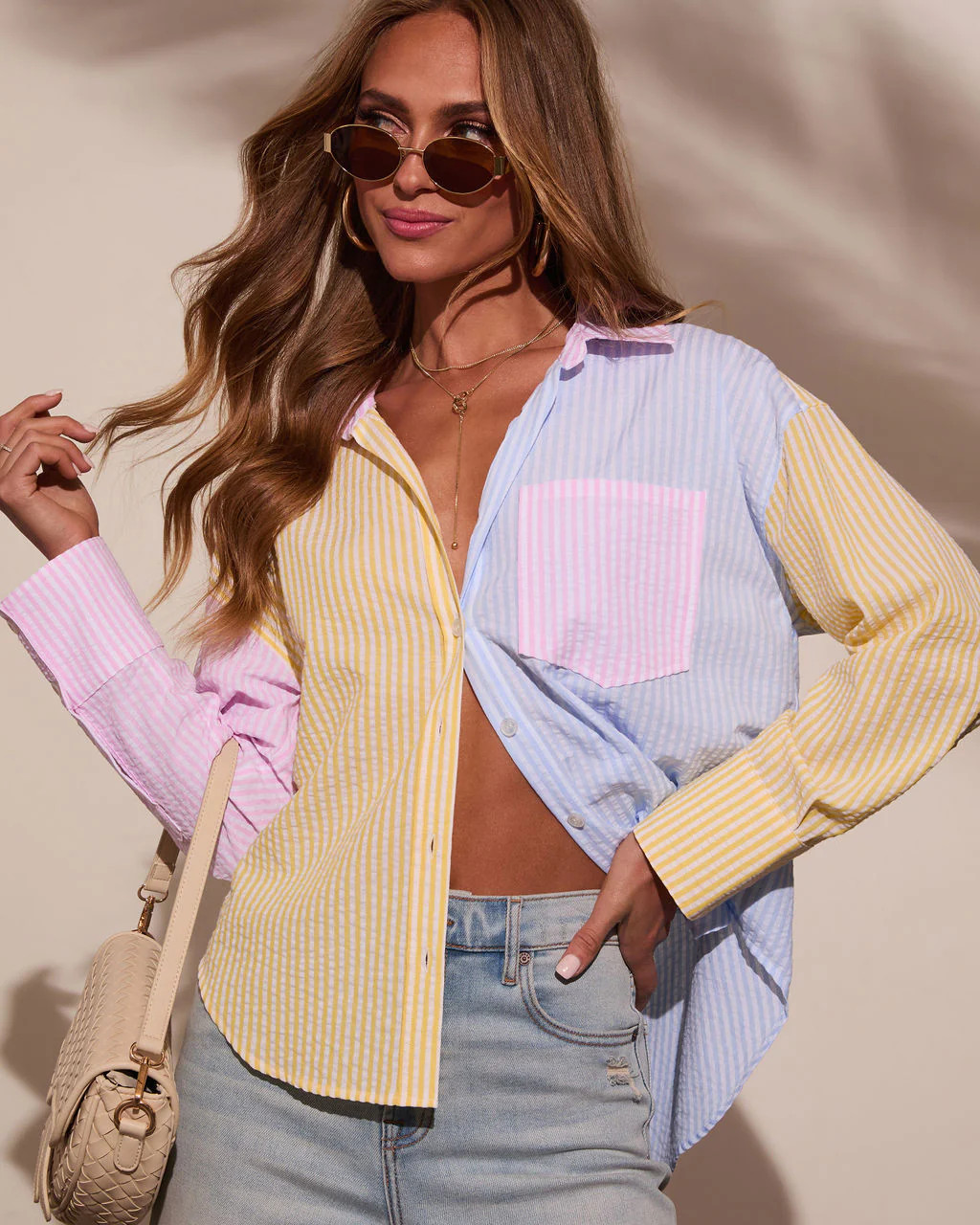 Westin Colorblock Button Down Top | VICI