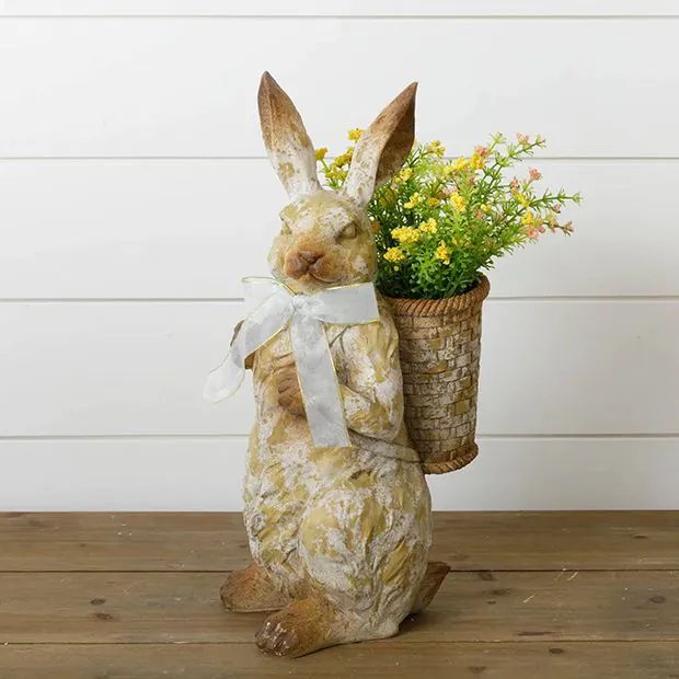Standing Bunny With Basket Backpack | Antique Farm House
