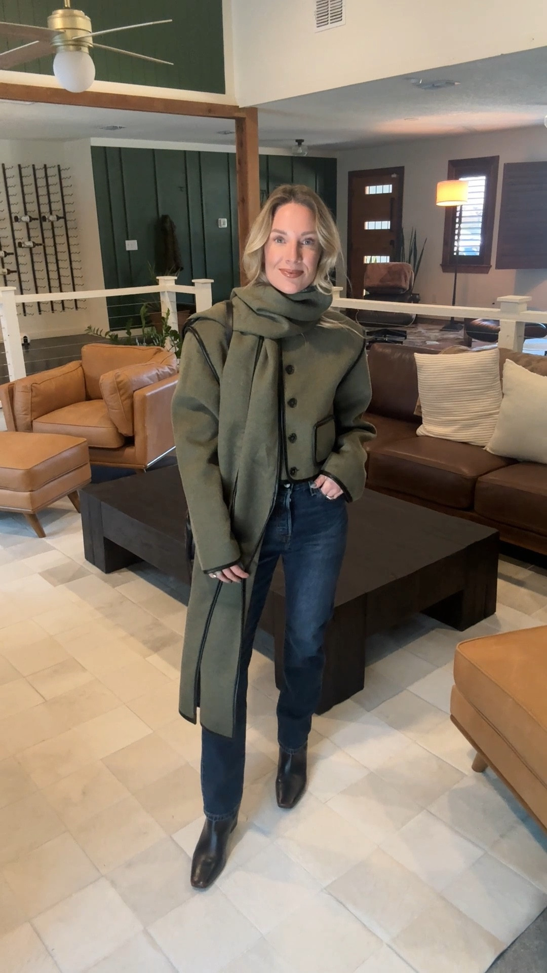 This Helsa jacket scarf combo is so perfect for fall/winter! Super chic too 
Top: small
Jacket : small 
Jeans: 501 Straight Jeans
LEVI'S
Color: Same Intent 
You can purchase basically everything from @Revolve 
!!

#LTKootd #LTKgrwm