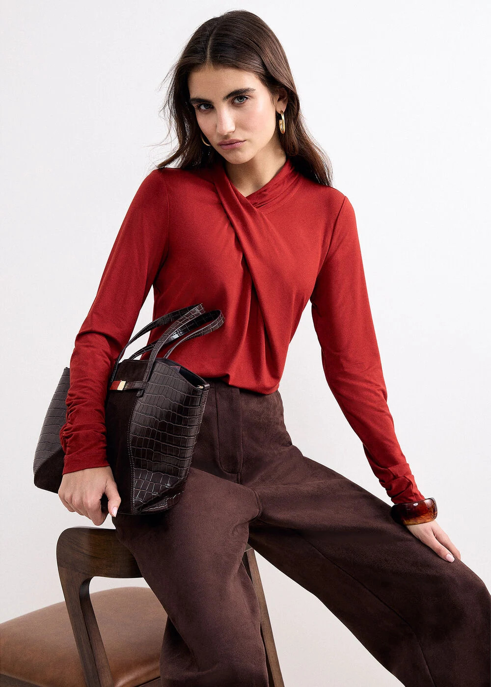 Argy Twist Neck Top | Phase Eight