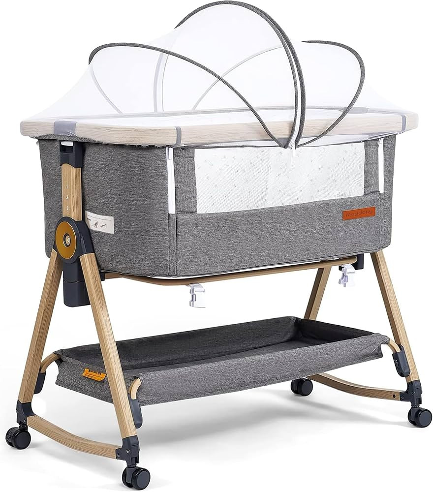 Maydolly Baby Bassinet & Bedside Sleeper, 3 in 1 Rocking Bassinet with Mattress & Sheet, Adjustab... | Amazon (US)