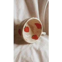 Strawberry Ceramic Mug | Handmade, Pottery, Ceramics, Dainty, Aesthetic Cute Mug, Strawberries, Coffee, Gifts For Her, Matcha | Etsy (US)