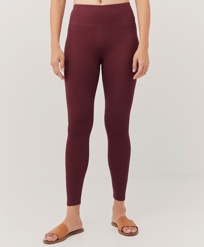 ribbed high waist legging | Pact Apparel