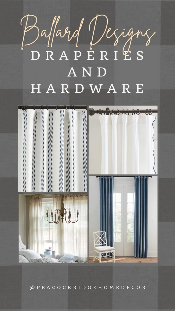 Introducing our DRAPERIES AND DRAPERY HARDWARE Collection—a stunning selection of quality-made drapes and hardware designed to enhance the beauty of any room. With a focus on elegance and timeless appeal, this collection brings charm, character, and a touch of softness to your living spaces.

Our drapes are crafted from premium fabrics that flow gracefully, creating a warm and inviting atmosphere. Paired with our stylish and durable drapery hardware, these pieces not only frame your windows beautifully but also provide the perfect finishing touch to your decor.

With classic designs that never go out of style, the Draperies and Drapery Hardware Collection is ideal for adding a sophisticated, polished look to any room. Transform your space with these exquisite pieces, and enjoy a blend of functionality and beauty that will last for years to come. 

#LTKHome