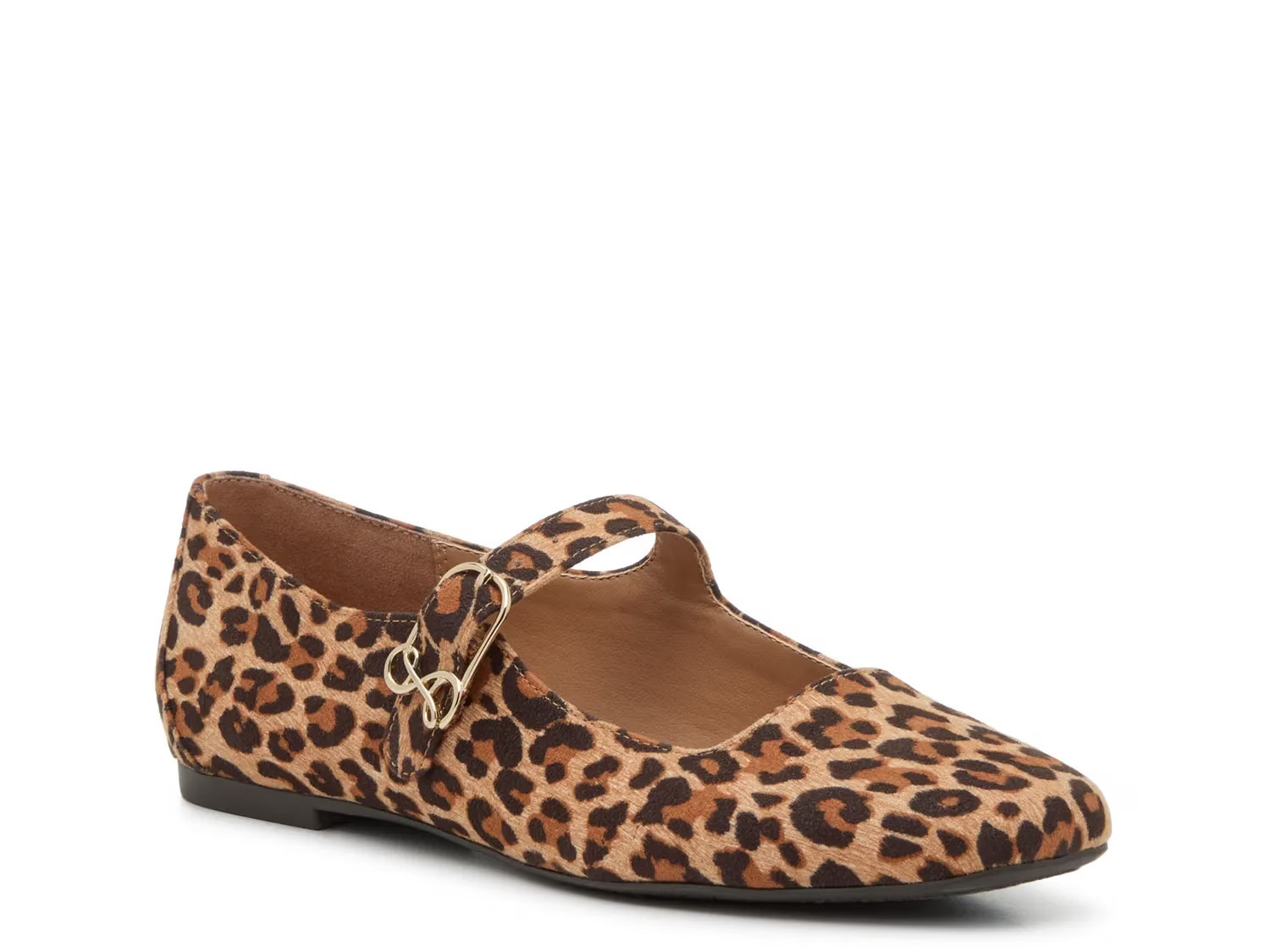 Sam & Libby Fredi Mary Jane Flat | Women's | Brown Leopard Print | Size 7.5 | Flats | Mary Jane | DSW