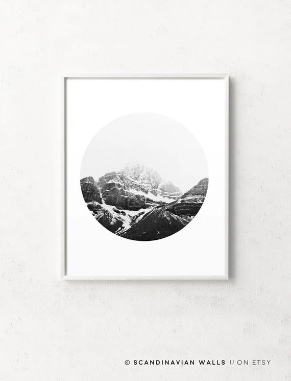 Mountain prints landscape prints mountains black and white | Etsy | Etsy (US)