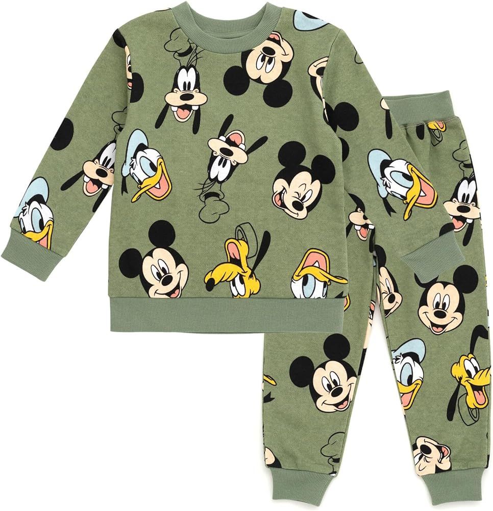 Disney Mickey Mouse Pullover Sweatshirt and Jogger Pants Set Toddler to Little Kid | Amazon (US)