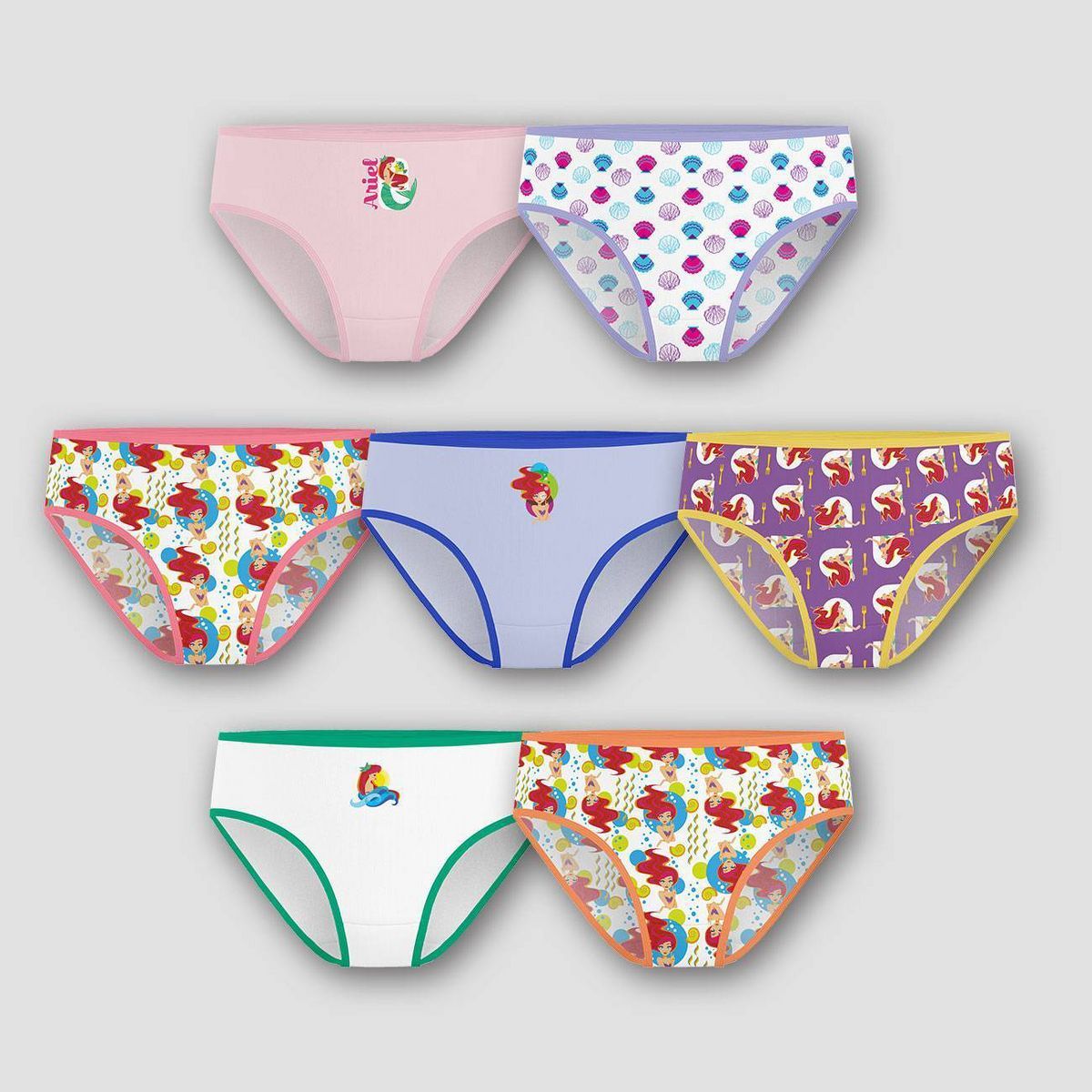 Girls' Disney The Little Mermaid Ariel 7pk Underwear | Target
